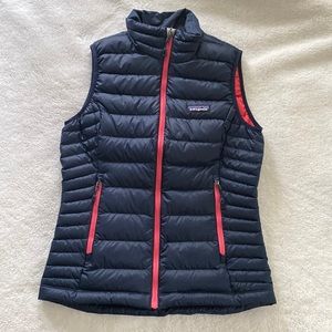Women’s Patagonia Nano Puff Vest XS - Navy with pink interior